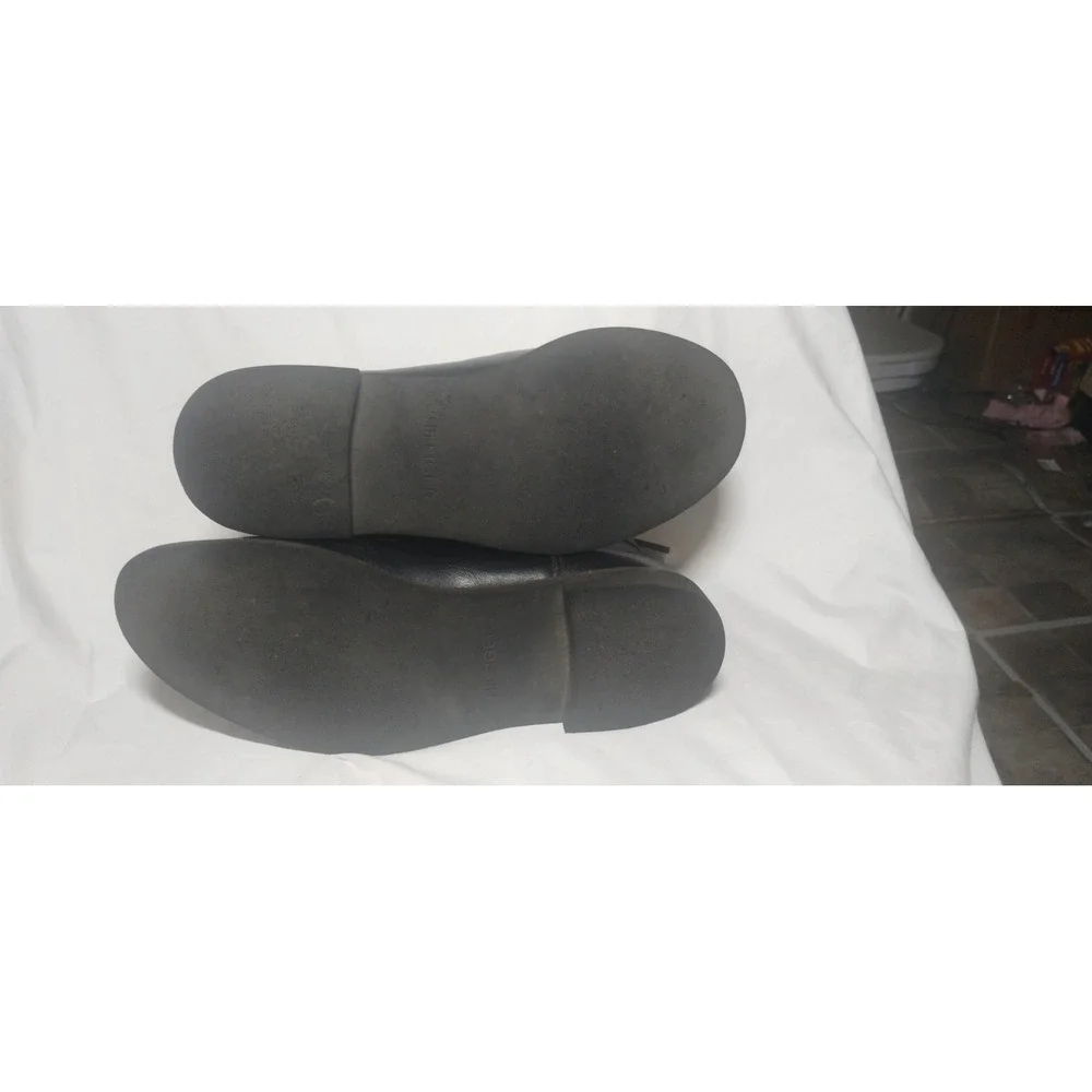 Tommy Hilfiger Mens Black Leather Chelsea Boots Round Toe Pull On 1120